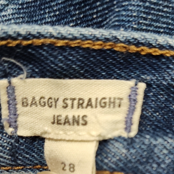 Madewell Women's Baggy Straight Classic Blue Denim Jeans, Size 28 - Picture 14 of 14